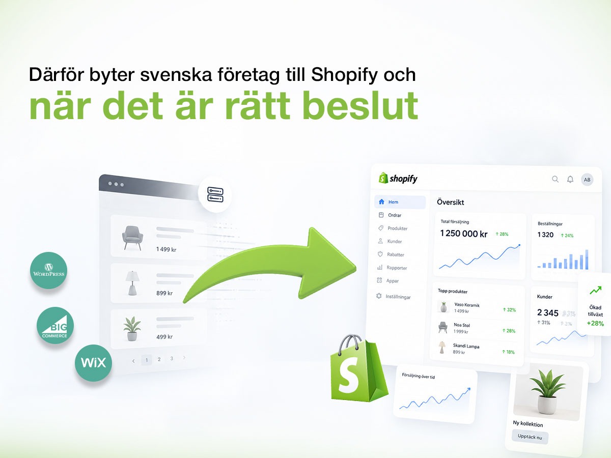 Därför byter svenska företag till Shopify — och när det är rätt beslut