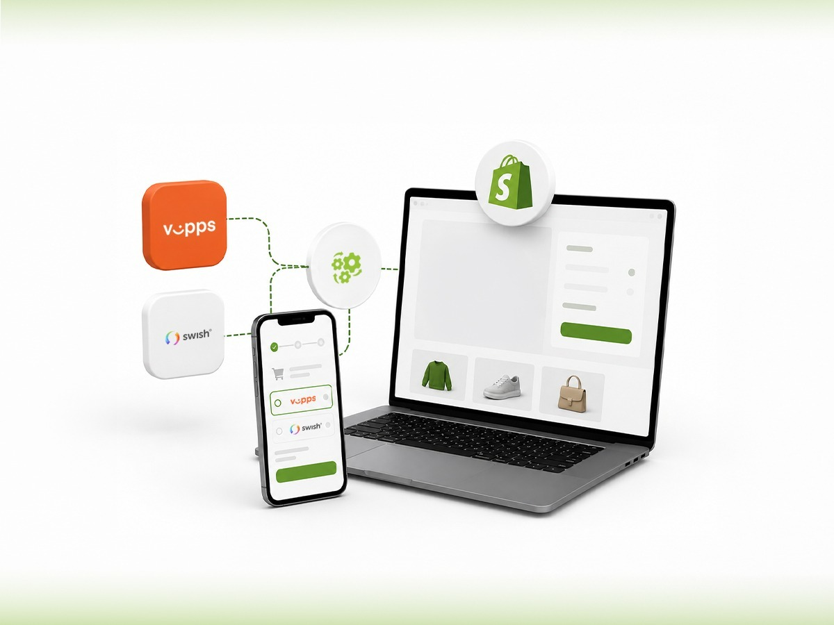 Så integrerar du Vipps och Swish i din Shopify-kassa